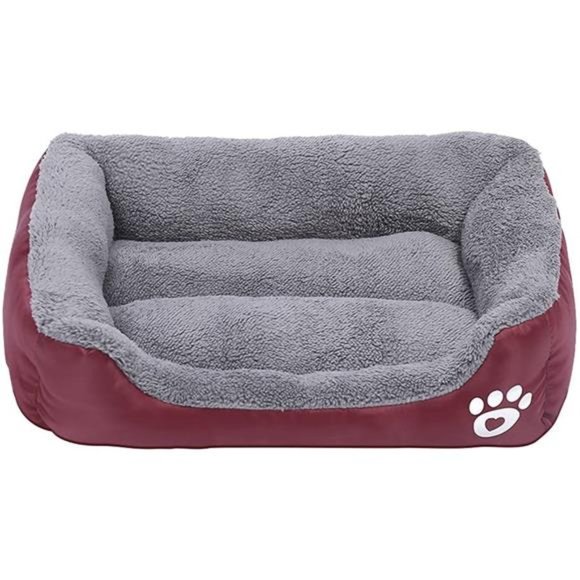 Dog and Cat Bed Mattress Washable Pads Room Waterproof Bottom-Wine Red - Picture 3 of 7